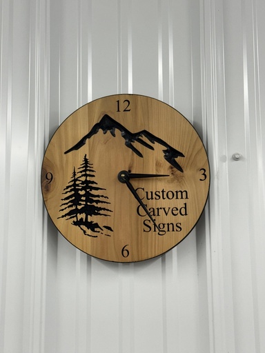 Custom Engraved Wooden Wall Clock